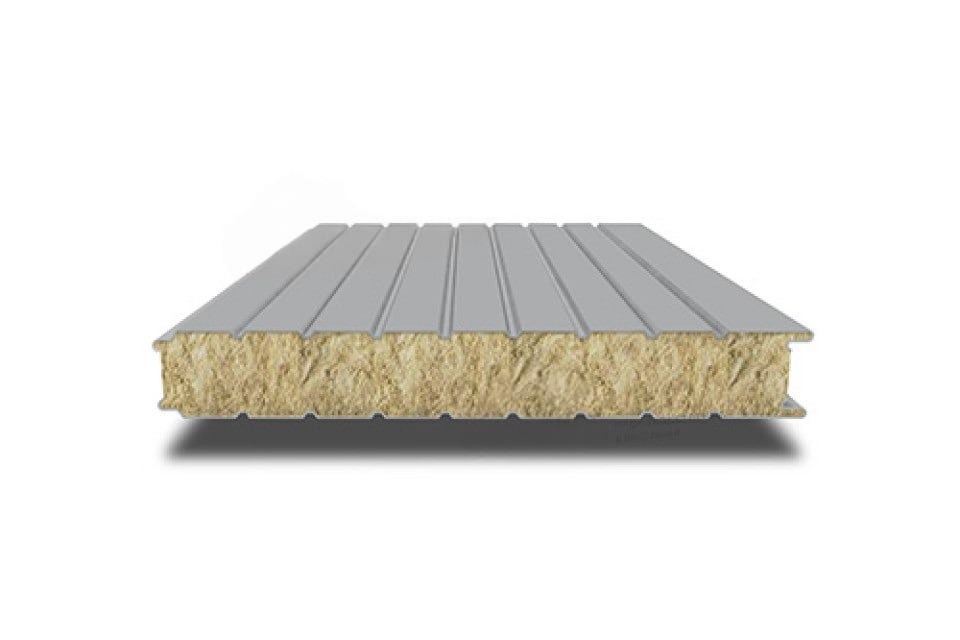 Акустическая стеновая сэндвич-панель, минвата, 1000 мм, толщина 150 мм, 0.5/0.5, Полиэстер