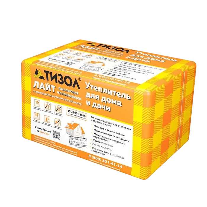 Утеплитель Тизол Euro-ЛАЙТ 40 180х600х1200